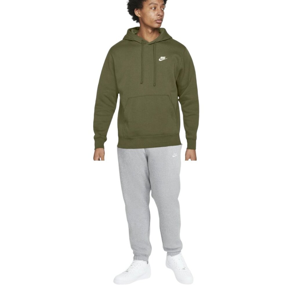 Nike Men's Club Fleece Sweatsuit Size 4XL Fall Tracksuit Olive Green/Gray NWT
